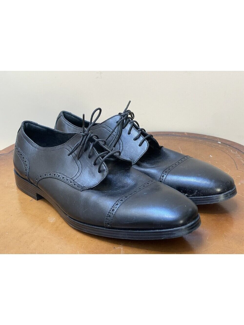Cole Haan Men's Black Grand OS Wingtip Oxfords USA Sz 15M (F137)